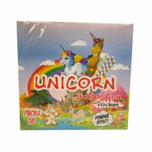 UNICORN BUBBLE GUM WITH STICKER 18/1