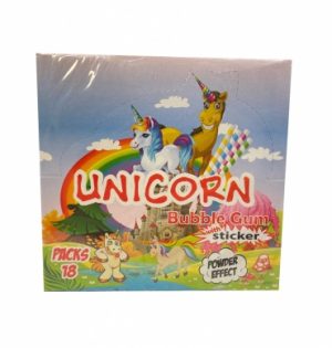 UNICORN BUBBLE GUM WITH STICKER 18/1