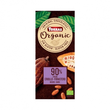 BIO TEMNA ČOKOLADA Z 90 ODSTOTKI KAKAVA, 100gr