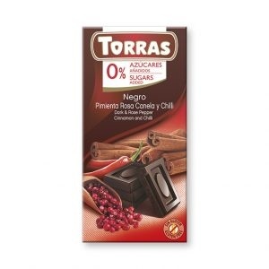 TEMNA ČOKOLADA Z RDEČIM POPROM, CIMETOM IN ČILIJEM, 75G